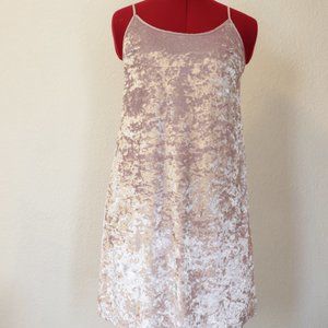Victoria's Secret pink crushed velvet/velour slip